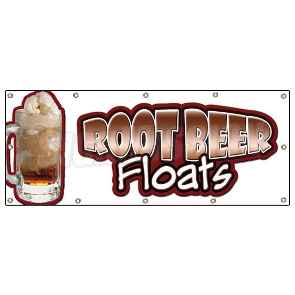 ROOT BEER FLOATS BANNER SIGN rootbeer float mug signs cold drinks